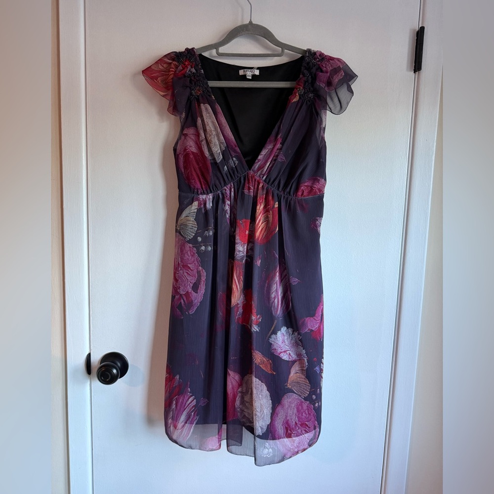 Buffalo David‎ Bitton Purple and Pink A-line dress